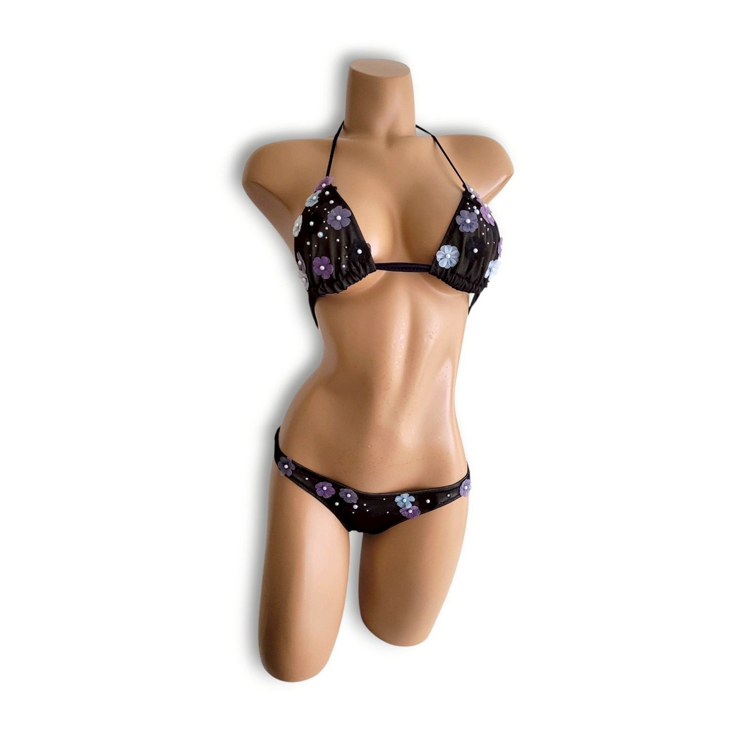 Black Floral Gravure Set