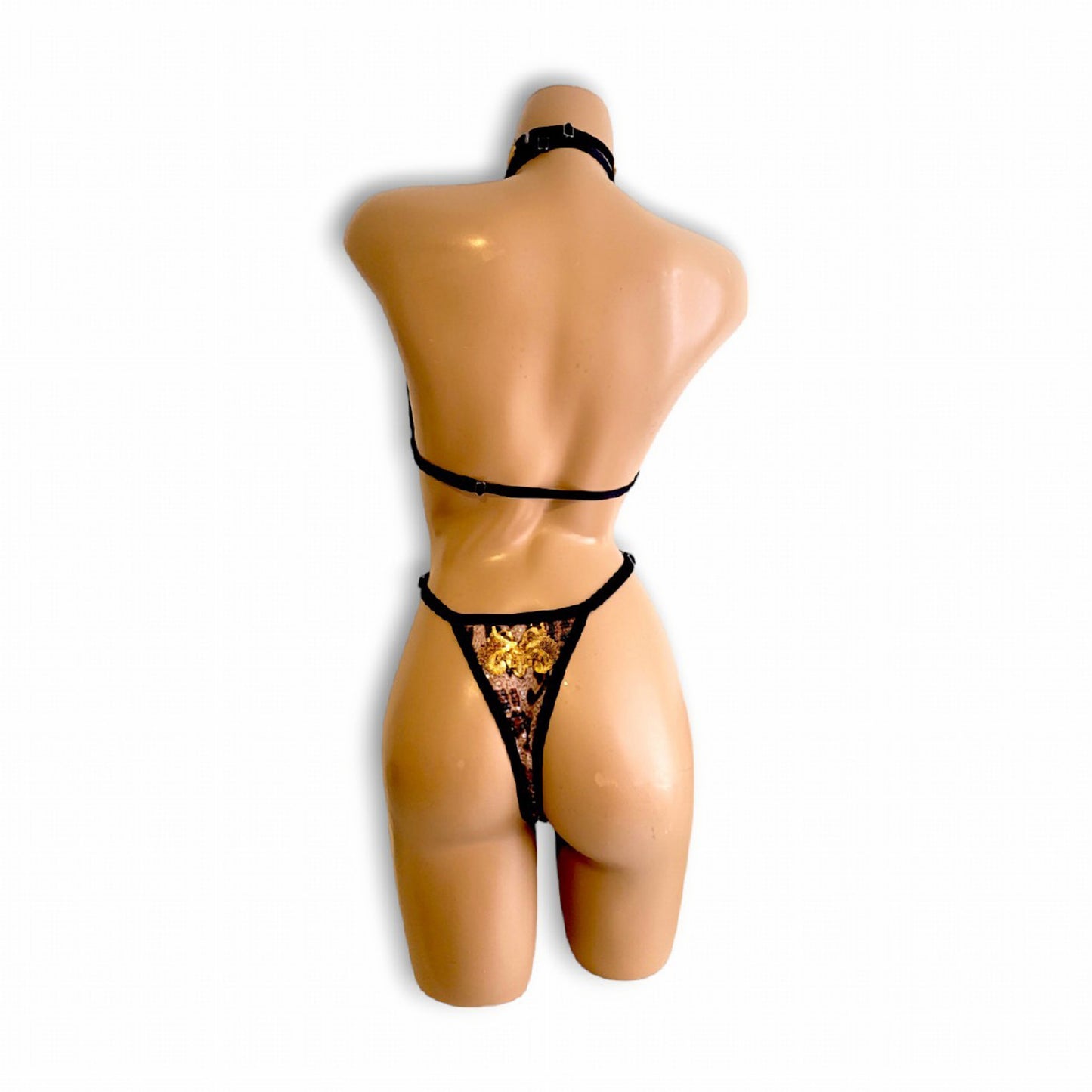 レオパードハイレグテディスカートセット