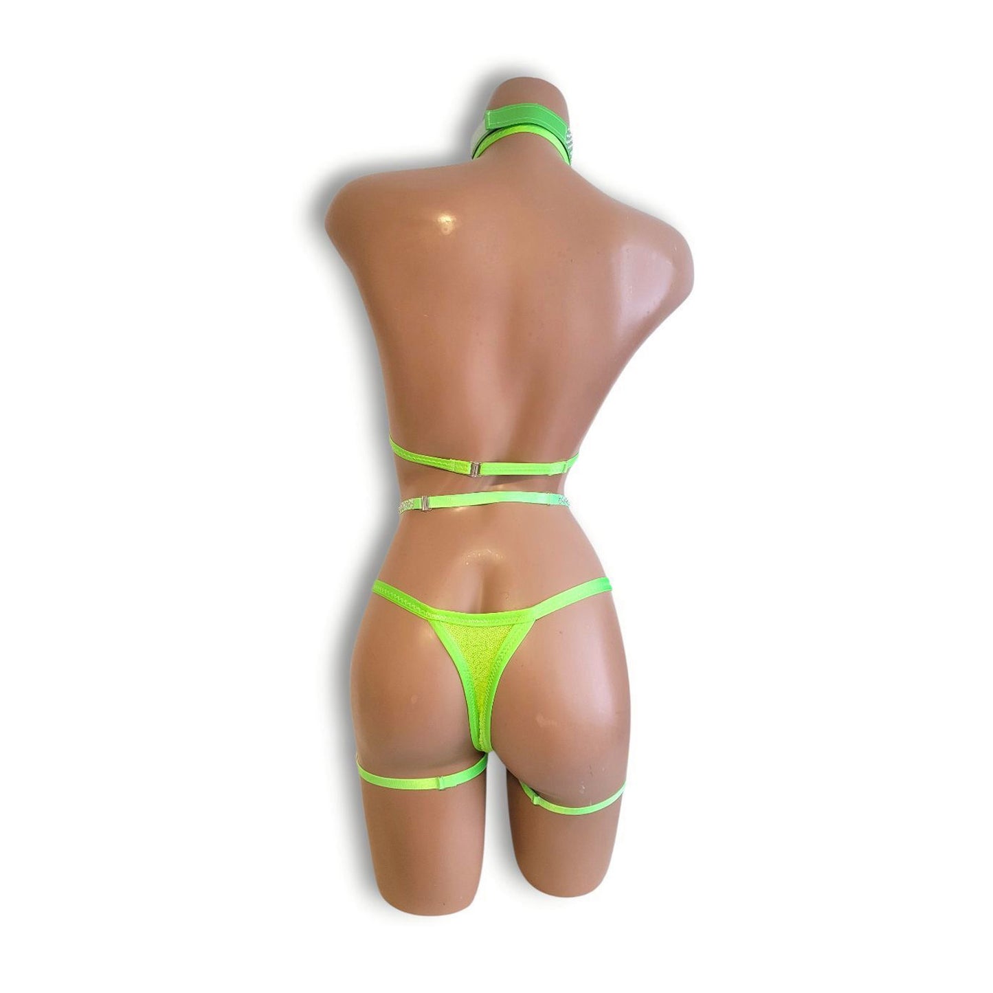 Neon Lime High-Waist Bikini
