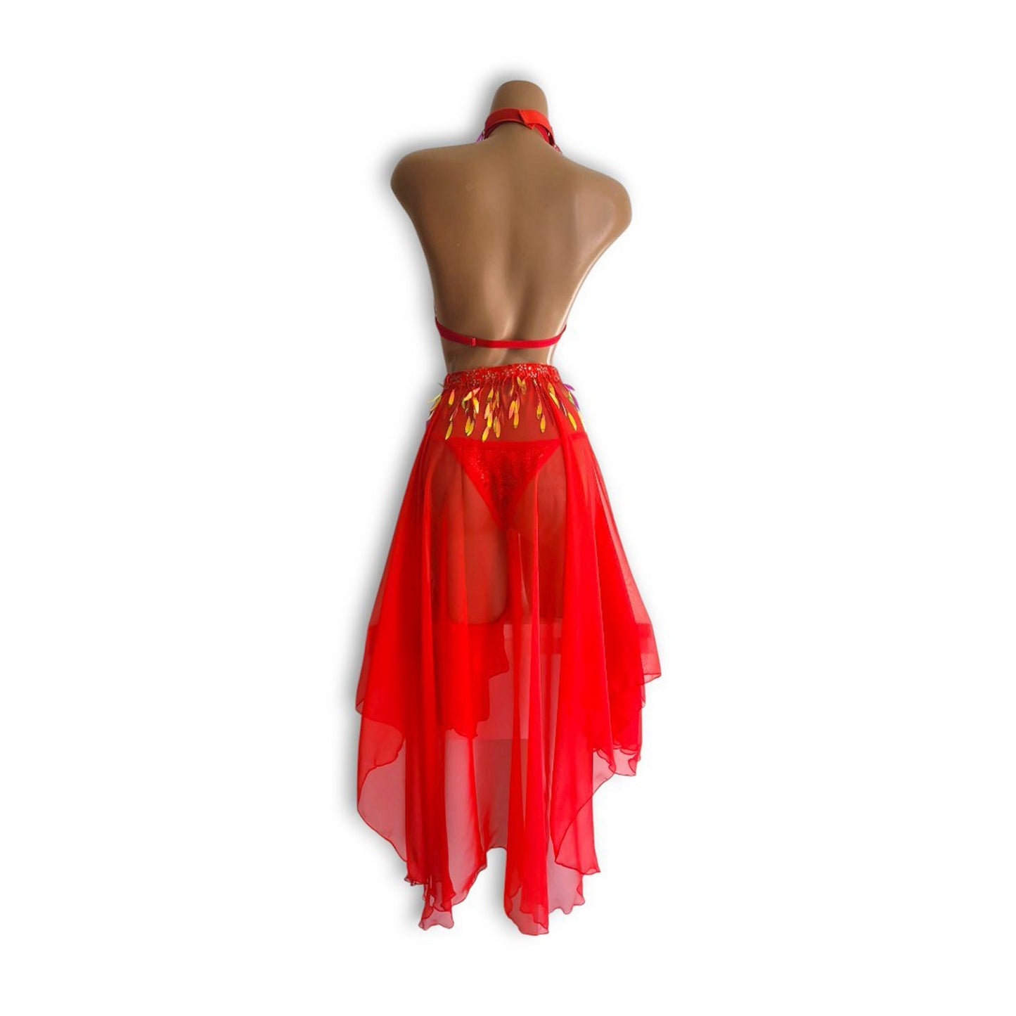 Prism Red Teddy & Skirt Set (Half Back)