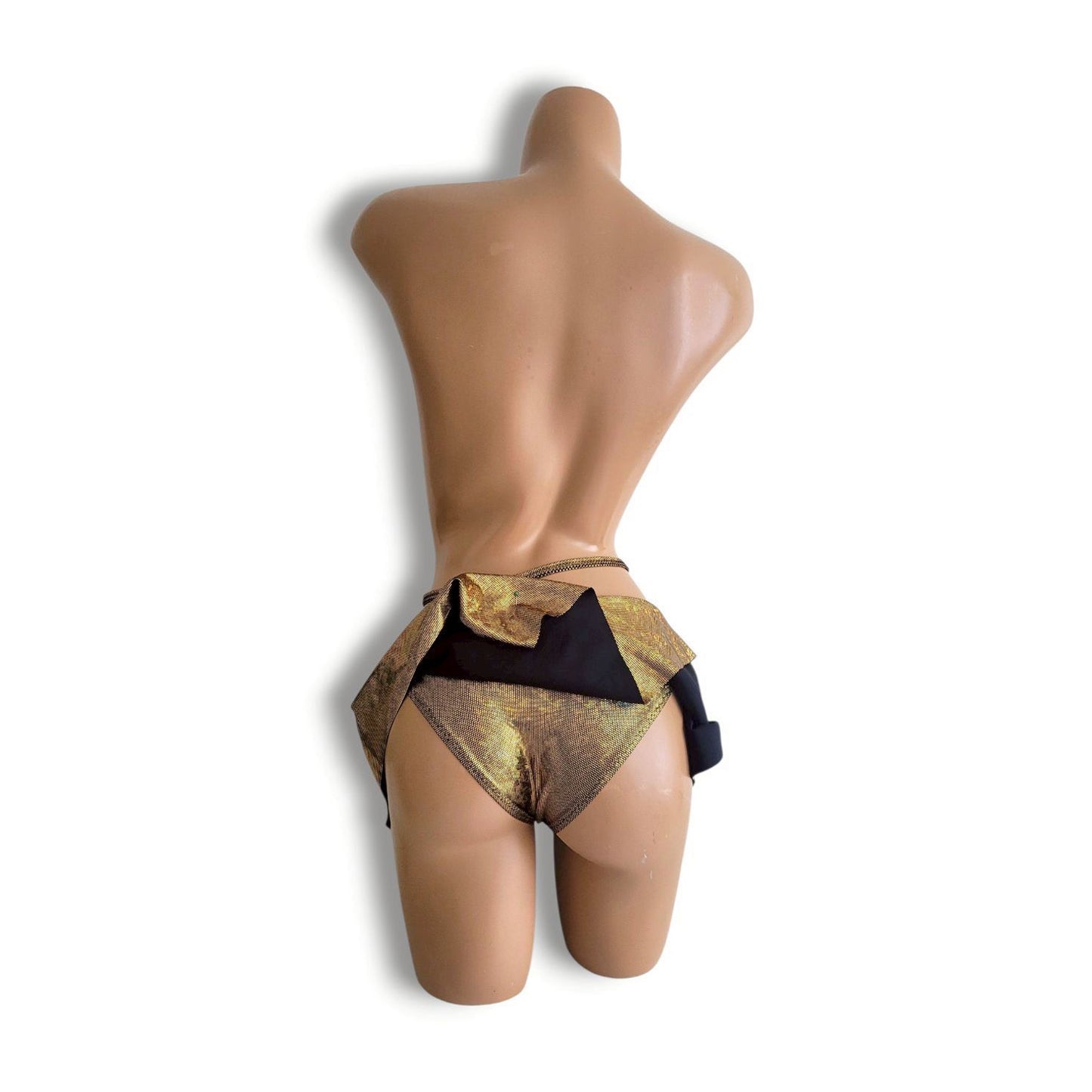 ゴールドスカート付きパンツ