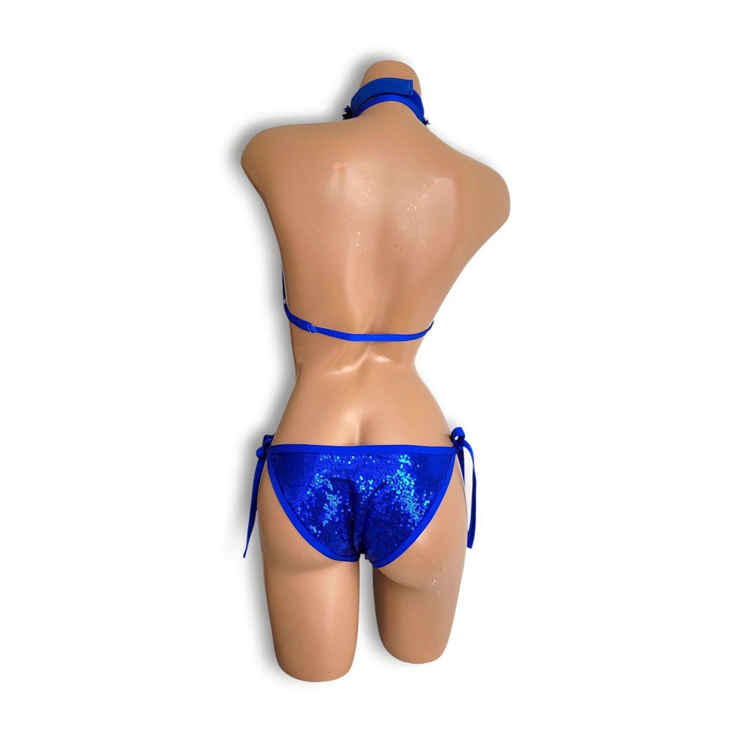 青お花モチーフテディ(フルバック)