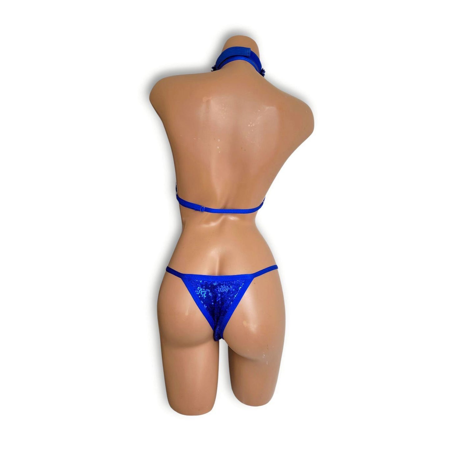 青お花モチーフテディ(ハーフバック)