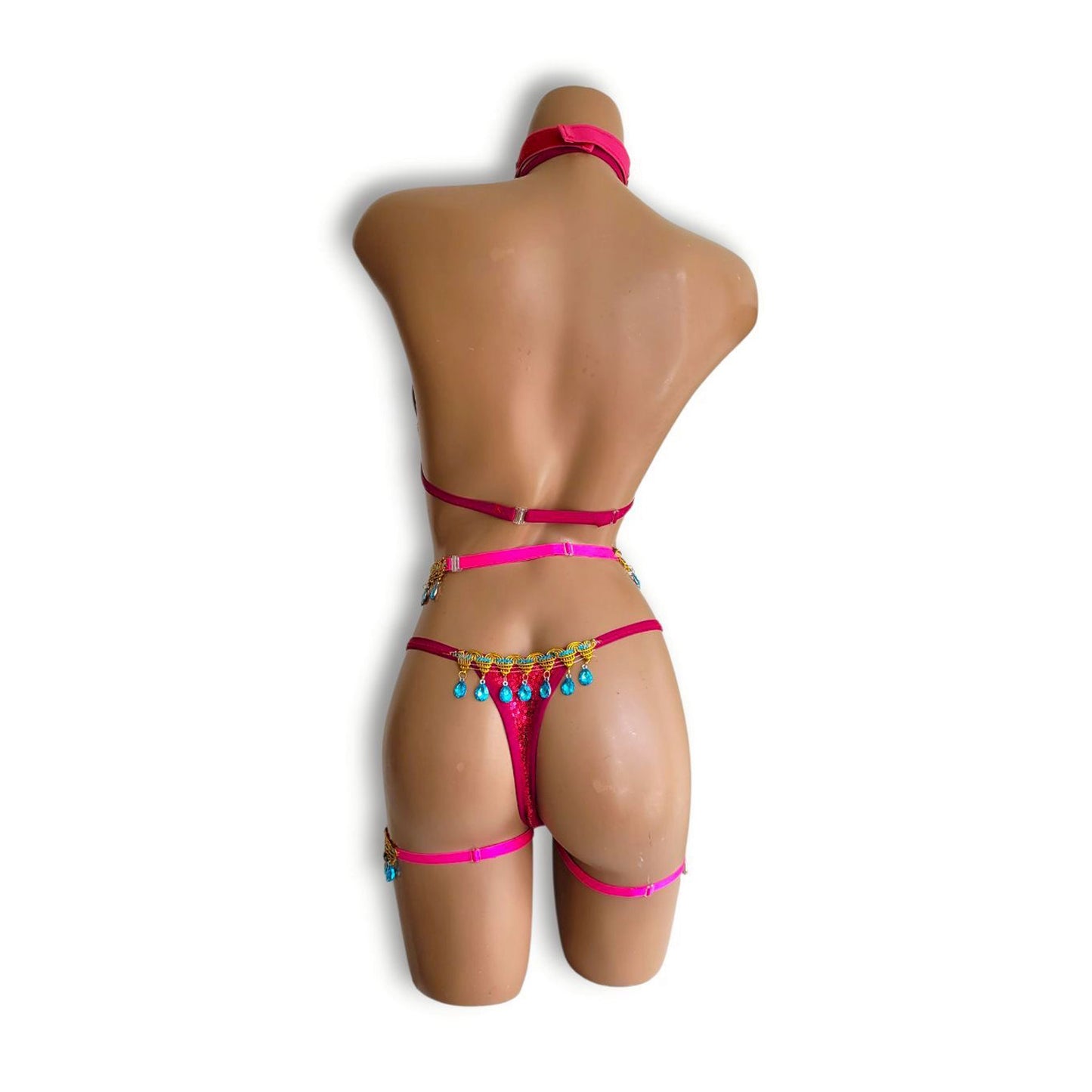 マゼンタアラビアンハイウエストビキニ(Tバック)