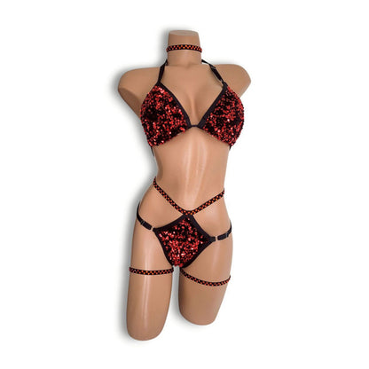 レッドラッシュハイウエストビキニ