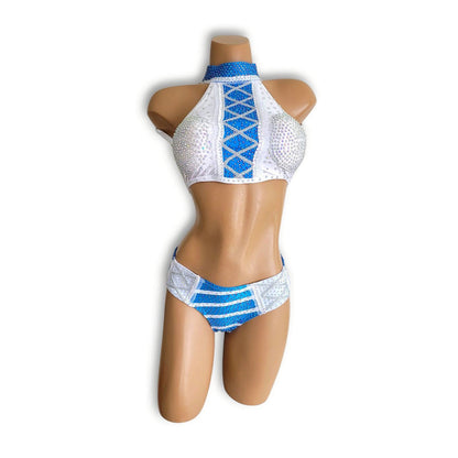 白青ストライプセットアップ