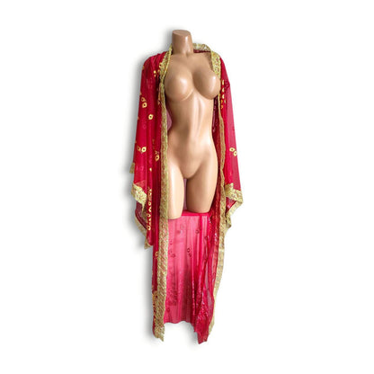 赤着物風ガウン