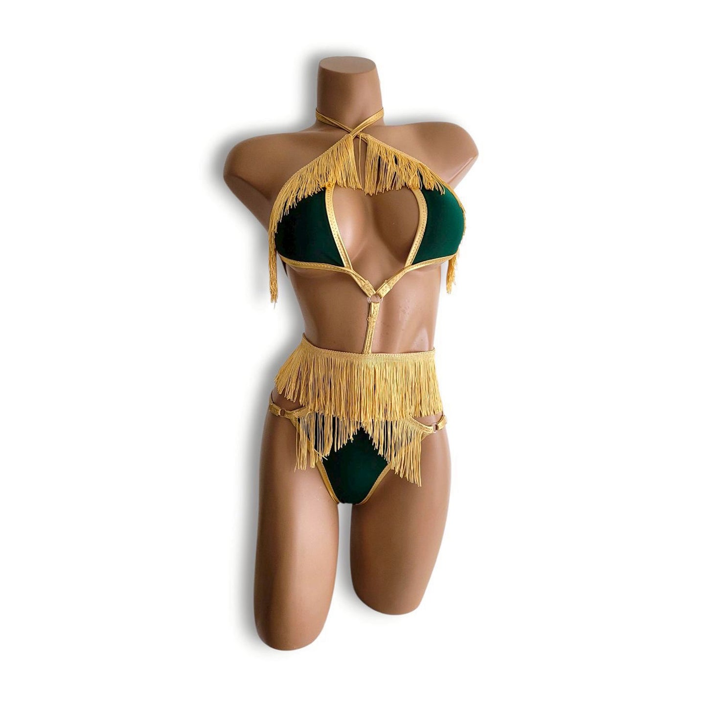 緑フリンジテディ