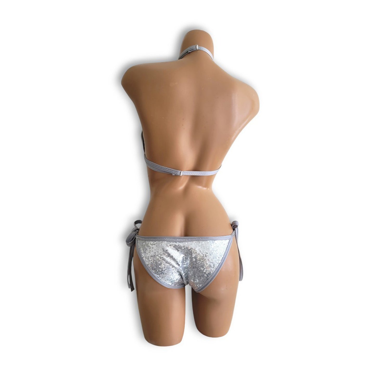 Silver Teddy Mini Skirt Set (Full Back)