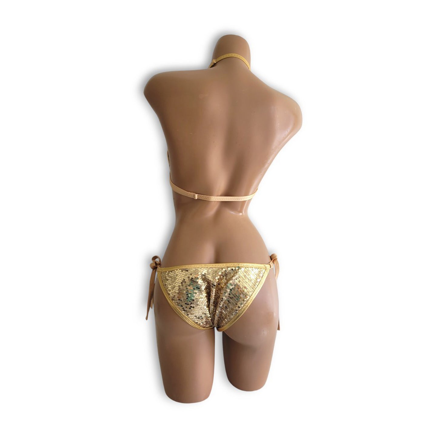 Gold Teddy Mini Skirt Set (Full Back)