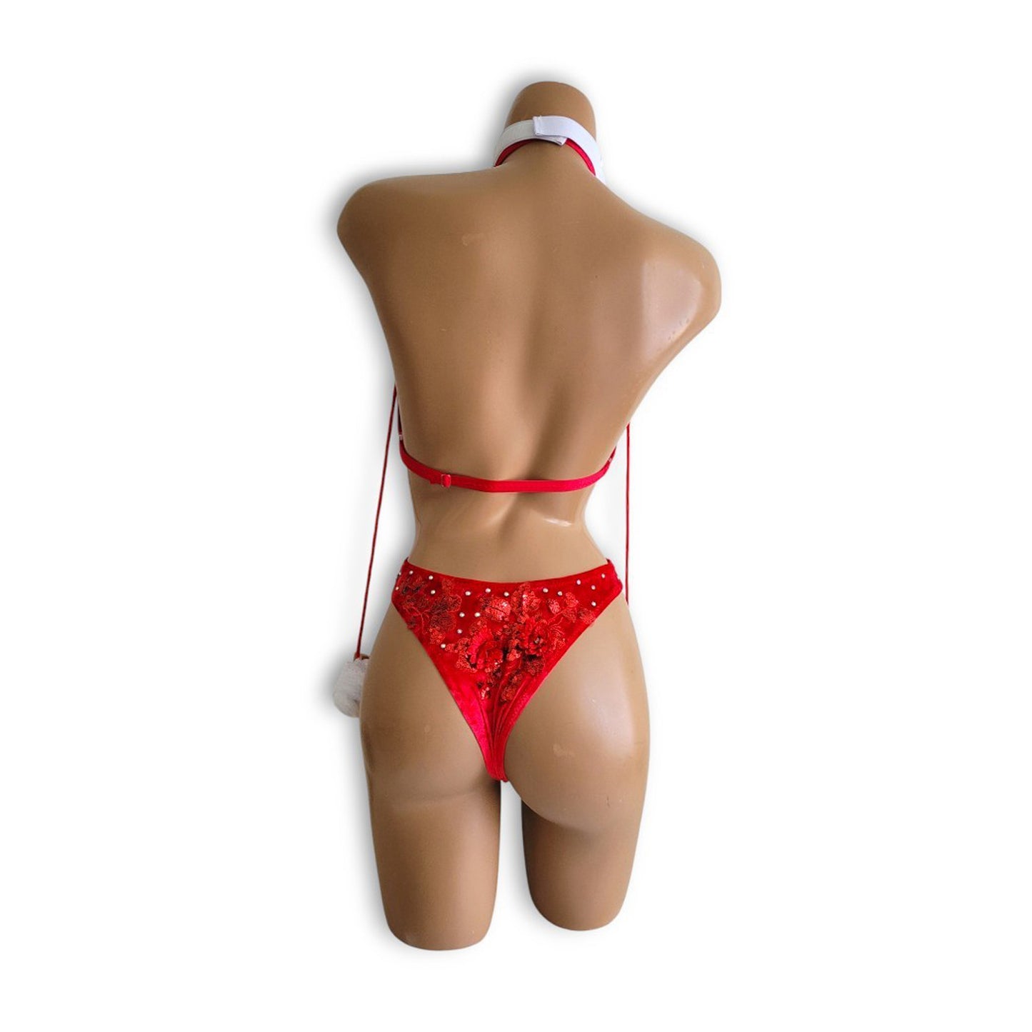 Red Velour Christmas Leotard