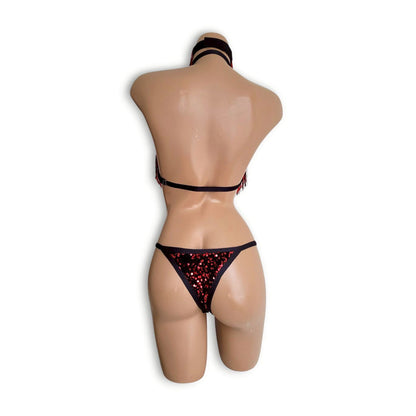 赤黒モチーフフリンジテディB