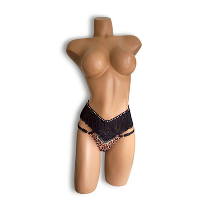 黒レオパードビキニセット