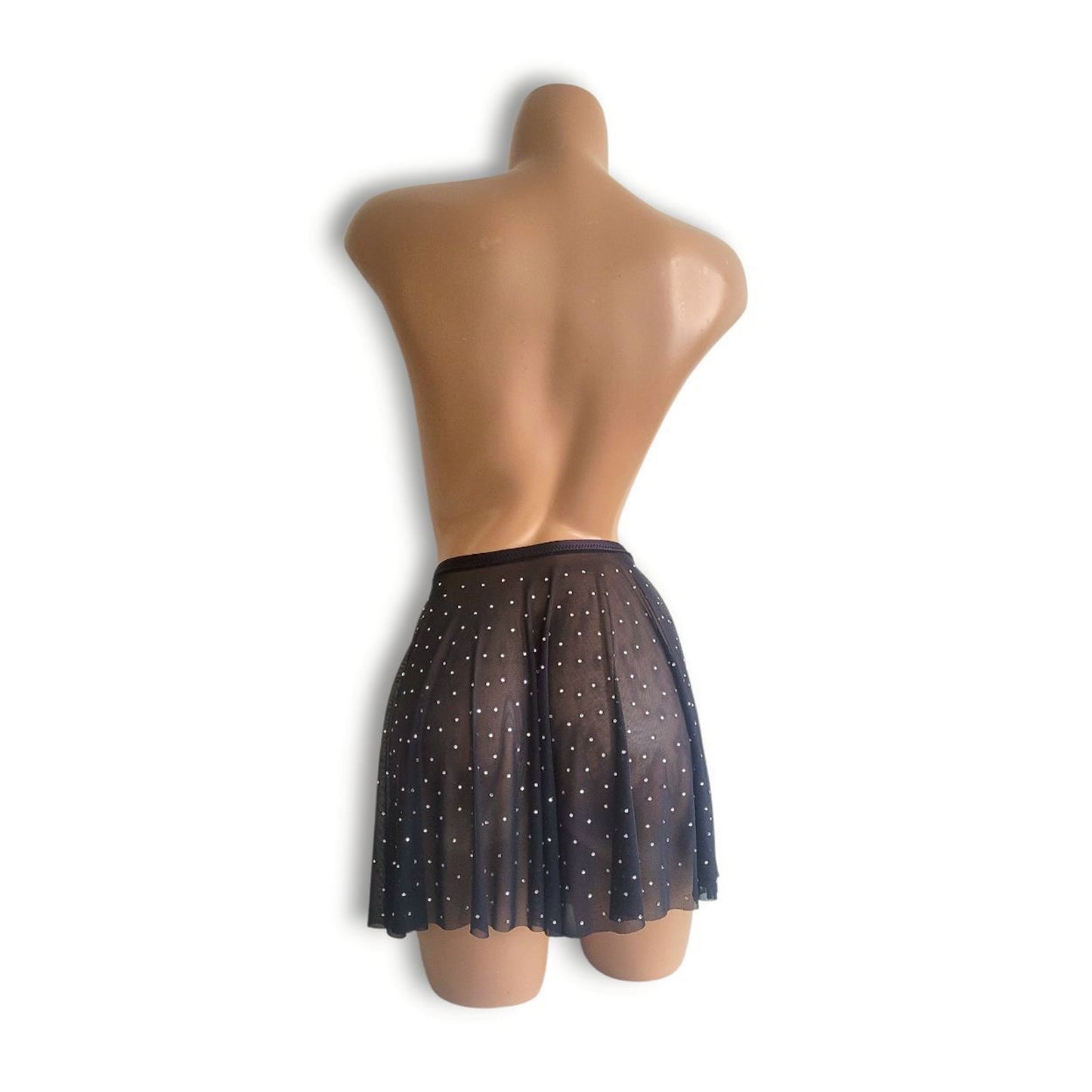 黒ストーン付きスカート