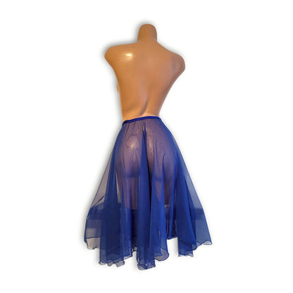 Blue Medium Length Skirt
