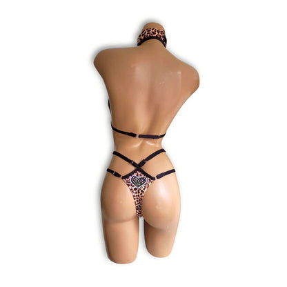 黒レオパードビキニセット