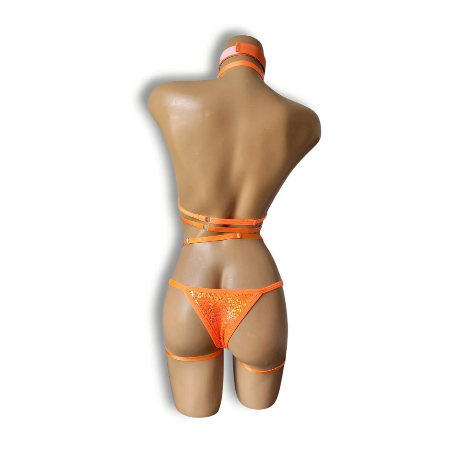 Neon Orange Separate Harness Set (Half Back)