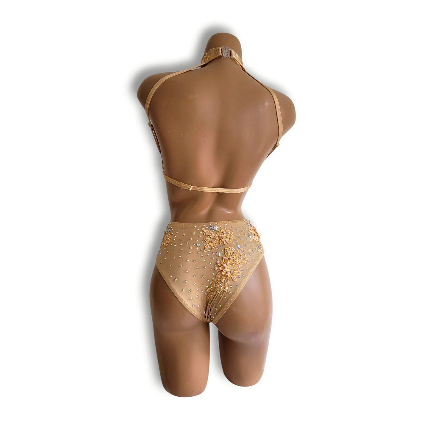 ベージュモチーフレオタード