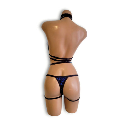 Royal Blue Crush Harness High-Waist Bikini