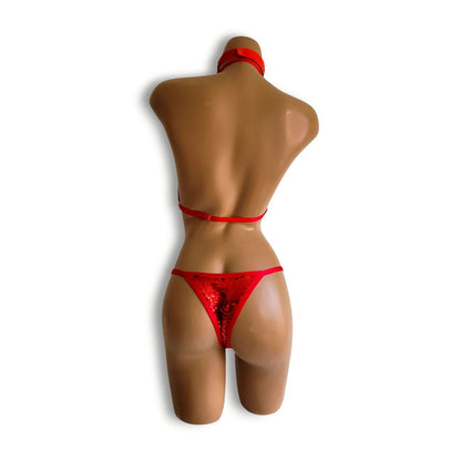 赤フリンジテディ