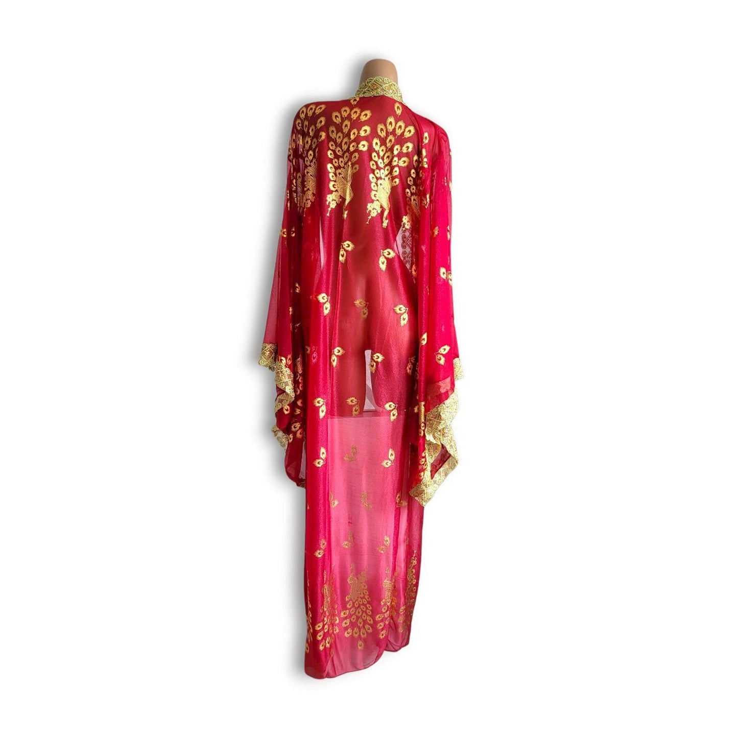 赤着物風ガウン