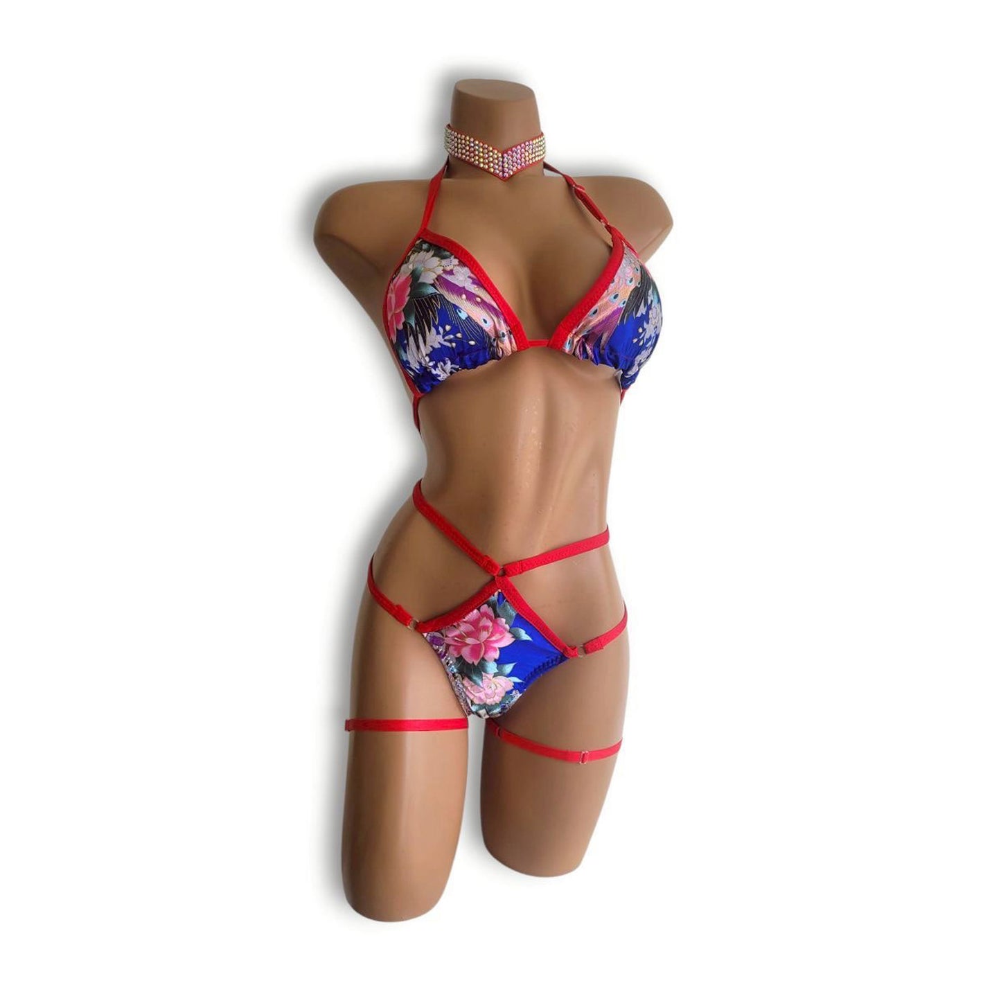 和柄ハイウエストビキニ