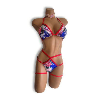 和柄ハイウエストビキニ