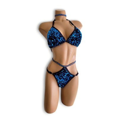 Aqua Blue Crush High-Waist Bikini