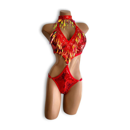 Prism Red Teddy & Skirt Set (Half Back)