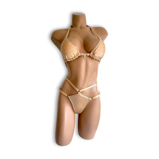 Beige Stone Diamond Shaped Bikini