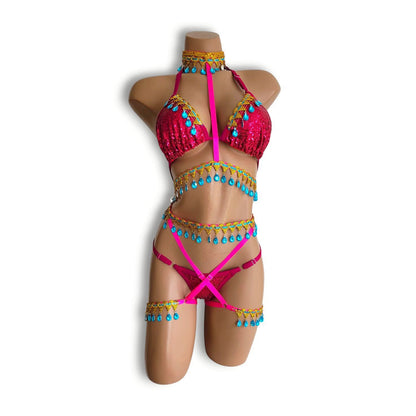 Magenta Arabian Harness Set (Half Back)