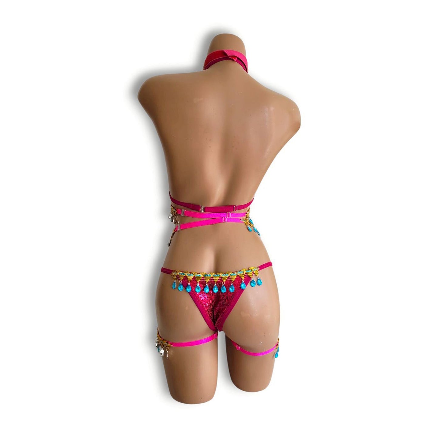 Magenta Arabian Harness Set (Half Back)