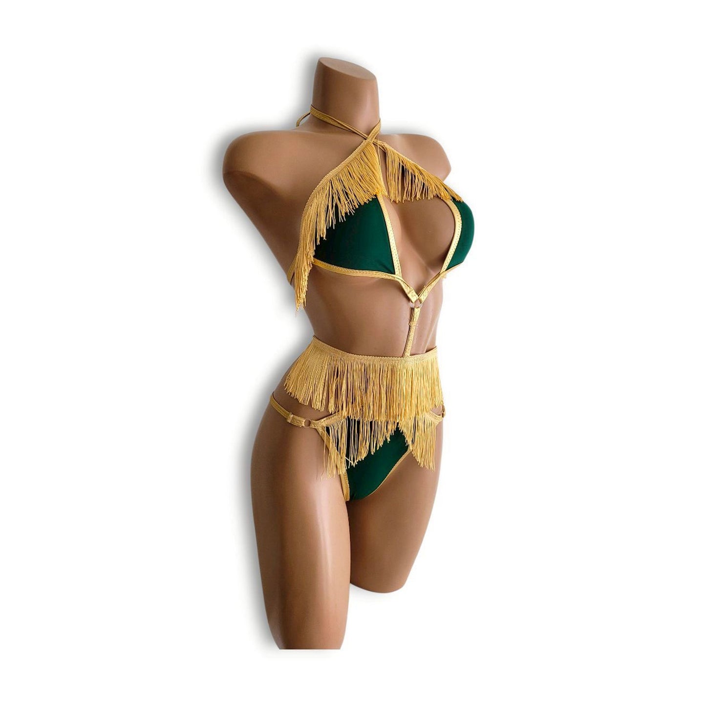 緑フリンジテディ