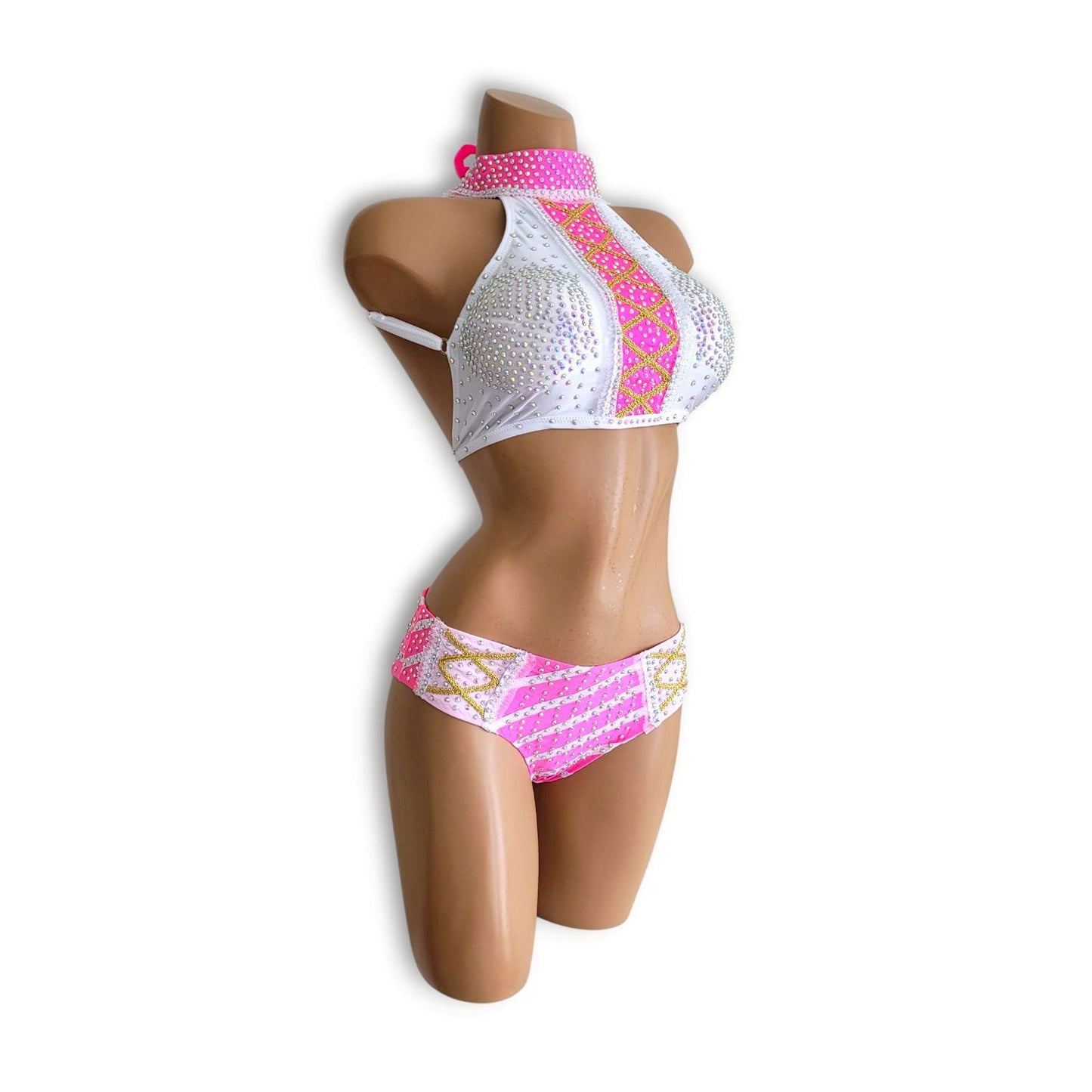 白ピンクストライプセットアップ