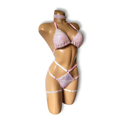 Light Pink Stone High-Waist Bikini