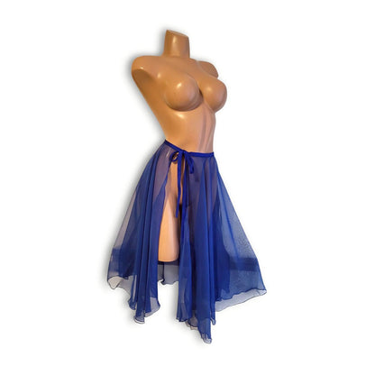 Blue Medium Length Skirt