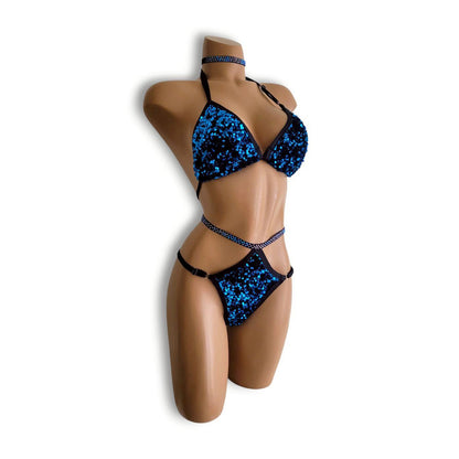 Aqua Blue Crush High-Waist Bikini